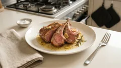 Lammkarree im Ofen bei 100 °C – saftig mit Rosmarin-Zitronen-Butter