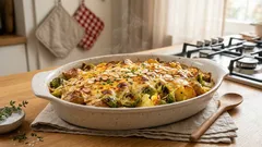 Ofenkartoffeln mit Rosenkohl – cremig gefüllt und goldgelb überbacken