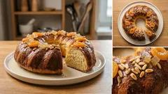 Luftiger Hefe-Trockenfrüchtekranz mit Zuckerglasur – saftig und aromatisch gebacken