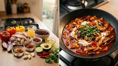 Schnelles Chili con Carne mit Hähnchen – mit Avocado-Koriander-Salat obendrauf