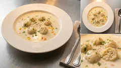 Cremige Gänsesuppe mit Klößchen – festliche Vorspeise, die sich gut vorbereiten lässt