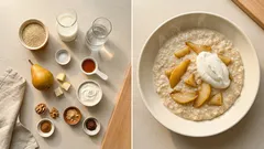 Cremiges Amaranth-Porridge mit Birne, Joghurt und Walnüssen – so gelingt es ganz einfach