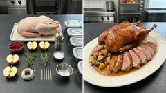 Gefüllter Gänsebraten mit Äpfeln und Preiselbeeren – saftig, mit knuspriger Haut