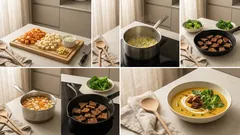 Cremige Süßkartoffel-Pastinaken-Suppe mit Ingwer – mit knusprigen Pumpernickel-Croutons