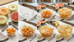 Holunderbowle mit Melonenbällchen – so wird sie herrlich spritzig und nicht zu süß