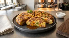 Tortilla de Patatas aus dem Ofen – mit Paprika, Kürbis und Mettwurst
