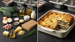 Grünkohl-Lasagne mit Putenspeck – cremig geschichtet und goldbraun überbacken