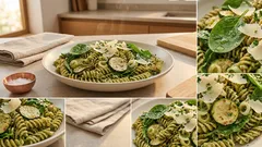 Grüner Nudelsalat mit Zucchini & Kräuter-Joghurt-Dressing – ideal zum Vorbereiten