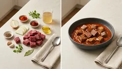 Rindergulasch im Topf: so wird das Fleisch butterzart und die Soße schön würzig