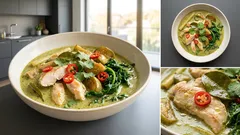 Grünes Thai-Curry mit Hähnchen – cremig, aromatisch und in 20 Minuten fertig