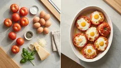 Gefüllte Tomaten aus dem Ofen: Ei, Parmesan und Basilikum – in 20 Minuten fertig