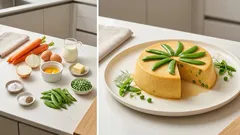 Cremiger Möhren-Gemüseflan aus dem Ofen – sanft im Wasserbad gegart