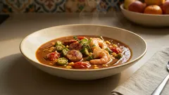 Gumbo mit Okra, Chorizo und Garnelen – würziger Eintopf, der einfach gelingt