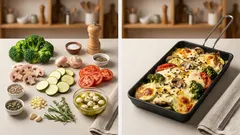 Gemüse-Raclette mit mariniertem Mozzarella – so wird’s im Pfännchen richtig aromatisch