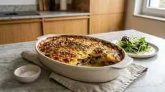 Kartoffelauflauf mit Steinpilzen: cremig mit Parmesan – dank Röstaromen besonders aromatisch