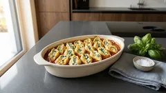 Gefüllte Conchiglioni mit Spinat & Ricotta – unkompliziert aus dem Ofen