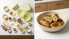 Gefüllte Kohlrouladen mit Parmesan und Walnüssen – sanft geschmort in cremiger Sauce