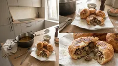 Herzhafte Ponchiki mit Hühnerleber und Herzen: Rezept für außen knusprig, innen weich