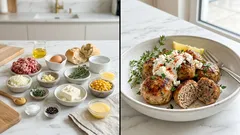 Griechische Hackbällchen – einmal Grundmasse, zweimal Genuss (Feta und Mais)