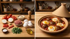 Tajine mit Hackbällchen und Eiern – würziges Schmorgericht aus Tomaten