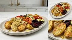 Ofengemüse mit Kartoffeln: so wird alles schön knusprig und aromatisch vom Blech