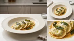 Spinat-Ravioli mit Salbeibutter: frische Pasta mit Ricotta-Füllung wie im Restaurant
