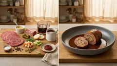 Klassische Rinderrouladen – saftig gefüllt, zart geschmort und mit kräftiger Sauce