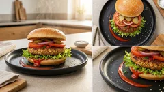 Veganer Tex‑Mex‑Burger mit Hafer-Patties – würzig, saftig und ganz unkompliziert
