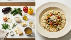 Cremiges Gemüserisotto mit Parmesan – buntes Pfannengemüse in 30 Minuten